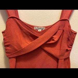 Eva Mendes Pink Sleeveless Sweetheart Midi Dress